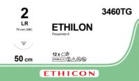 Ethilon Sutur 2-0 LR 3x50cm Svart / 12